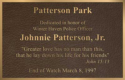 end of watch bronze plaque, bronze plaque police dept