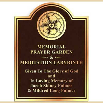 bronze garden plaque, cast bronze plaque, custom cast bronze prayer plaque