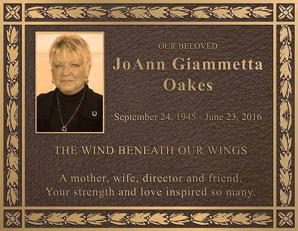 Buy Custom bronze memorial portrait plaques near me with 10-day service fast, cast bronze plaques. Largest woman owned Trusted bronze plaque company with FREE shipping, no additional cost for custom shapes, letters, and borders. We can make any size to fit your budget.  WE DON'T MISS DEADLINES! memorial plaques