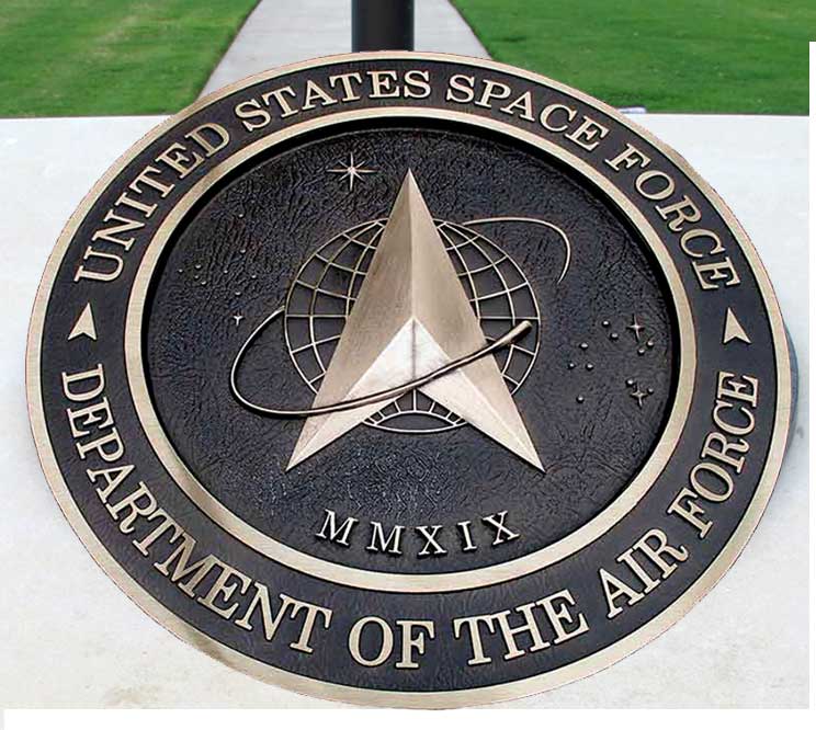 military plaque, color space force seal, color space force plaques, color space force emblems