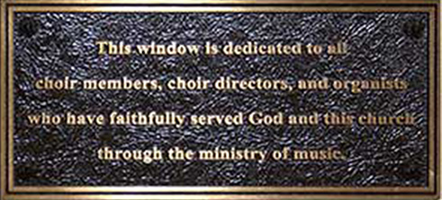 church plaques, bronze church plaque