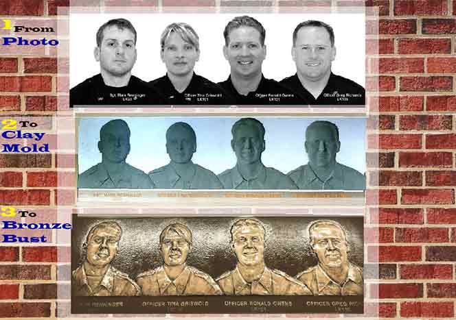 3D Plaques Near Me, 3d police officer bronze plaques with 4 3D Plaques Near Me