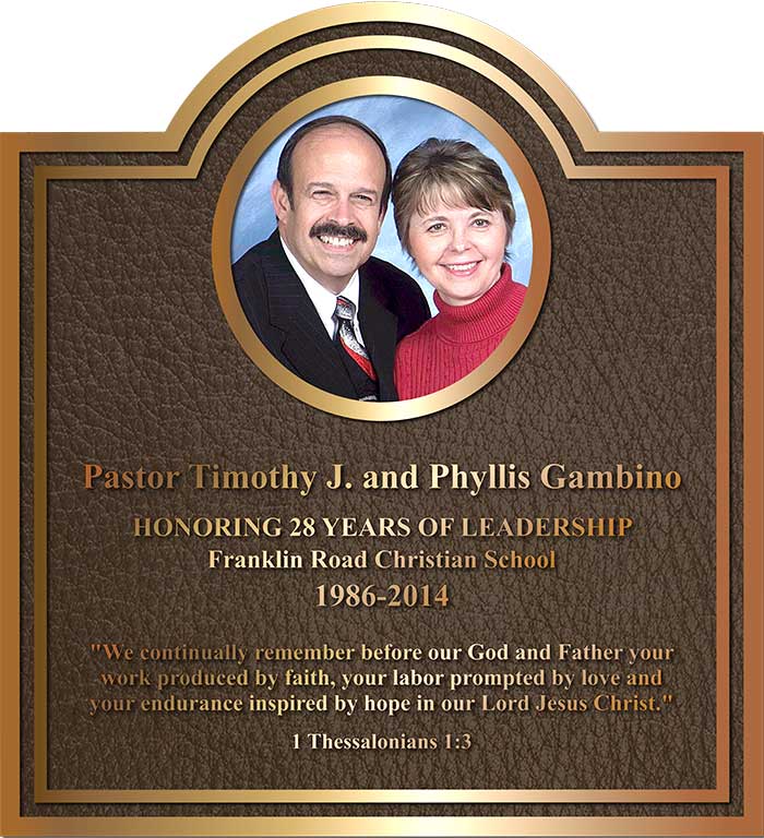 religious bronze photo plaque, Buy Custom bronze portrait plaques near me with 10-day service fast, cast bronze plaques. Largest woman owned Trusted bronze plaque company with FREE shipping, no additional cost for custom shapes, letters, and borders. We can make any size to fit your budget.  WE DON'T MISS DEADLINES!
