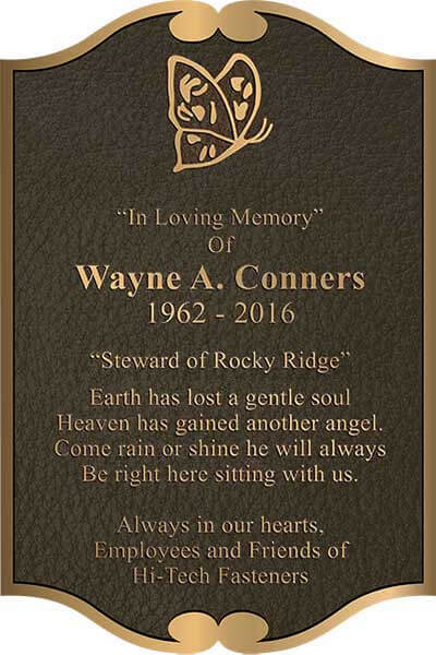  Custom Brass Memorial Plaque With Garden Stake To Commemorate  The Memory Of Your Loved One. Hand Made In England : Patio, Lawn & Garden
