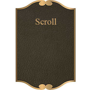 scroll border bronze plaque
